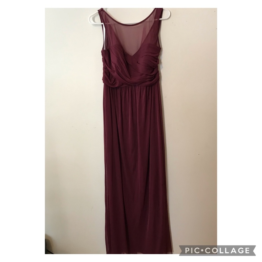David’s Bridal Wine Colored Bridesmaid’s Dress